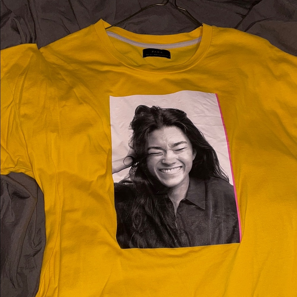 Zara Yellow Graphic Tee